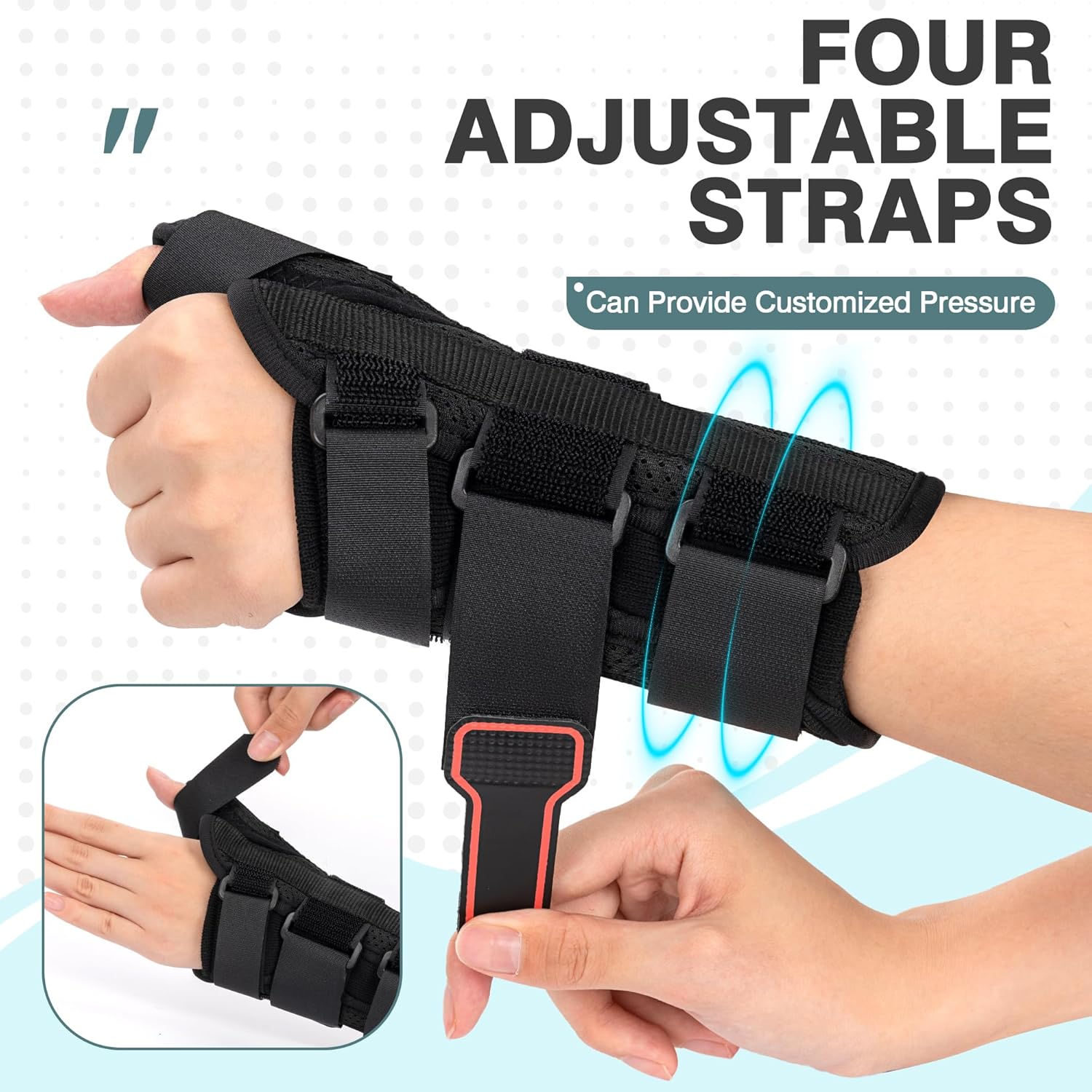 Wrist Brace & Thumb Spica Splint, for De Quervain's Tenosynovitis, Tendonitis, Carpal Tunnel & Arthritis Wrist Support Thumb Splint (Right Hand - Medium)